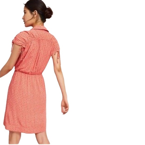 ANTHROPOLOGIE Maeve Carlotta Ruched Shirt Dress XS - Picture 2 of 15